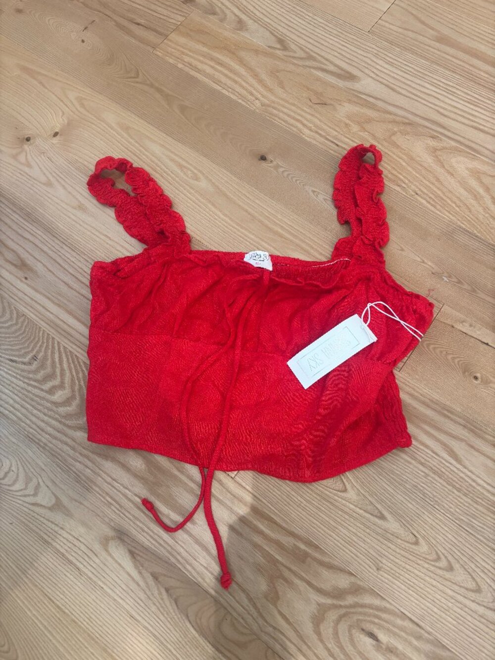 "Sunshine Sky" Rouched Halter Top | Women's XL NWT